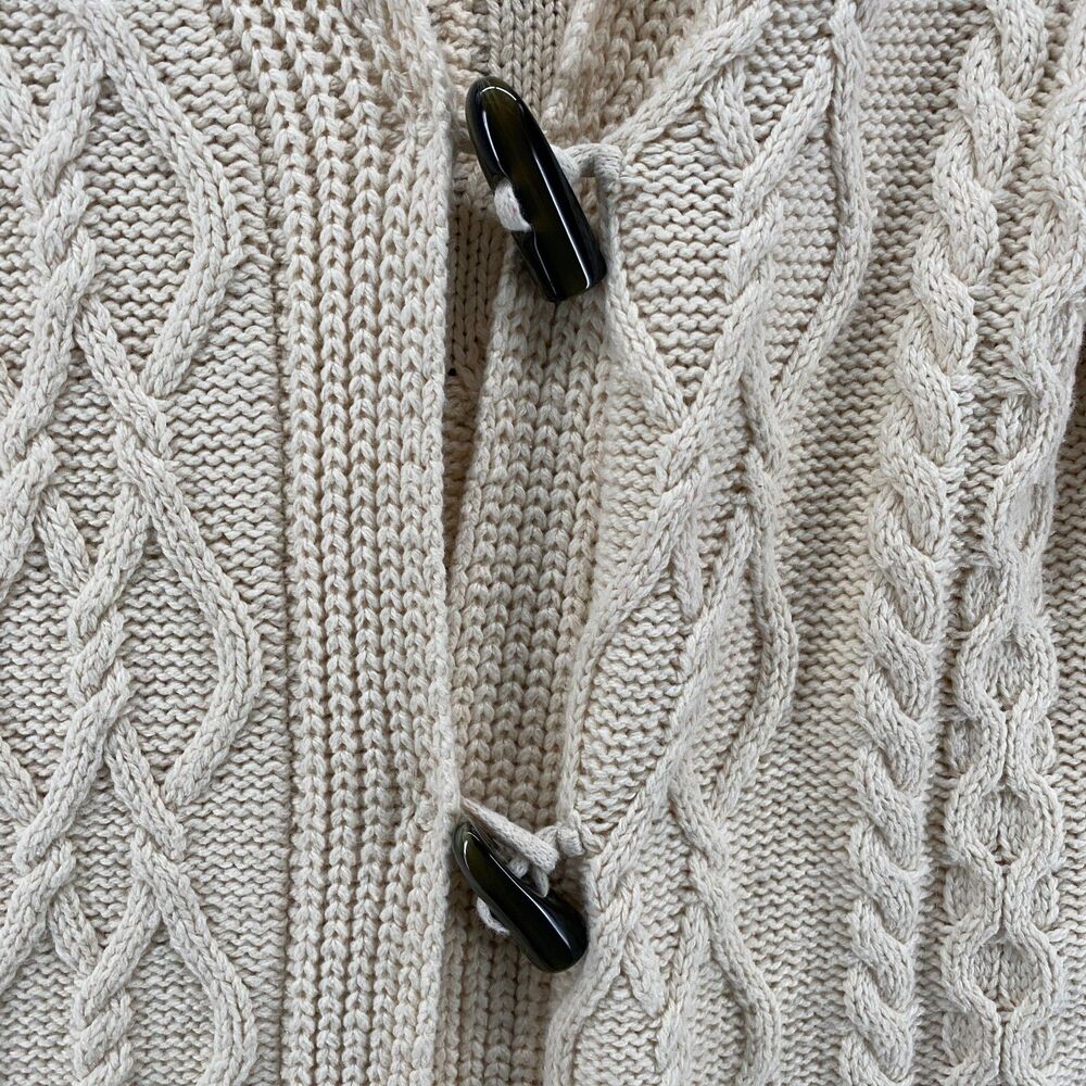 Cabelas Cardigan Sweater Womens‎ S Cream Wool Blend Button Up Fairy Cottage Boho - Picture 3 of 10